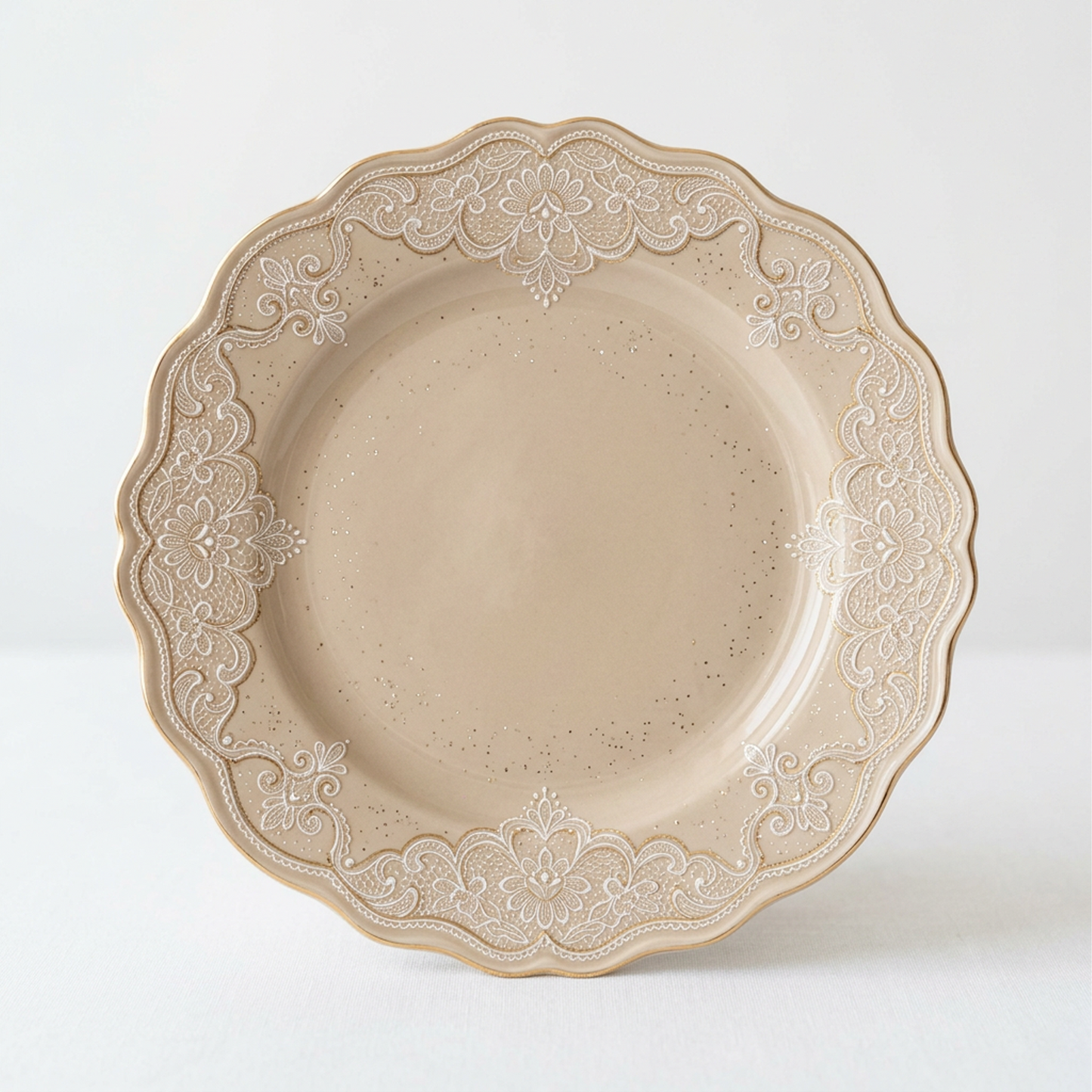 Vintage Lace Ceramic Dinner Plate