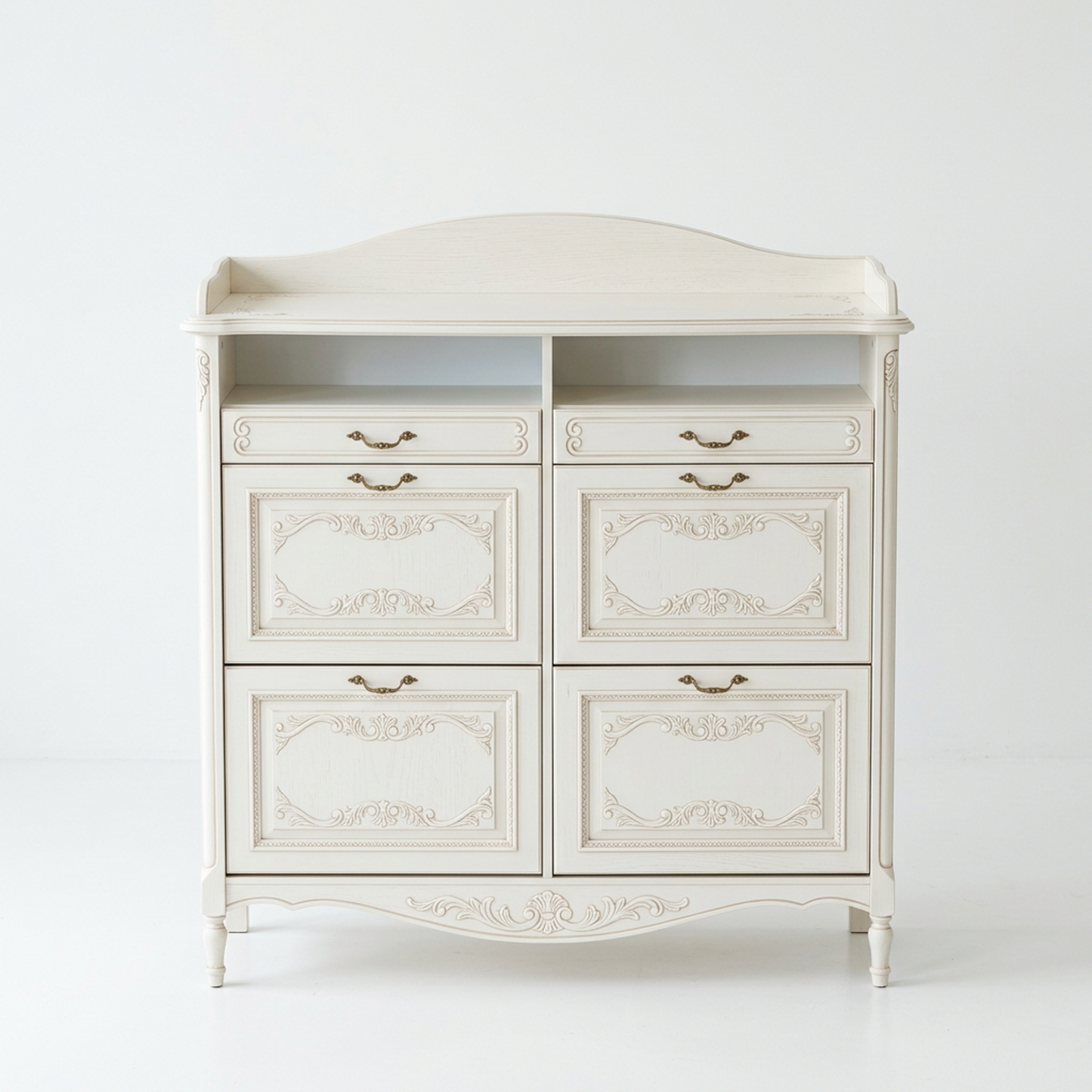 French Vintage Cream Kitchen Cabinet