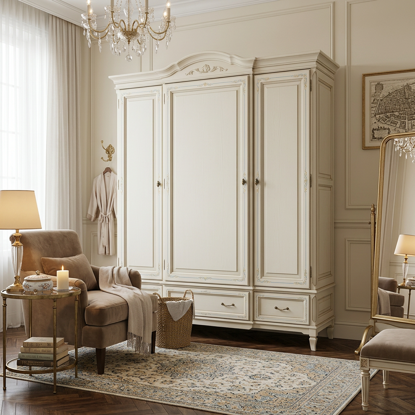French Vintage Cream Wardrobe