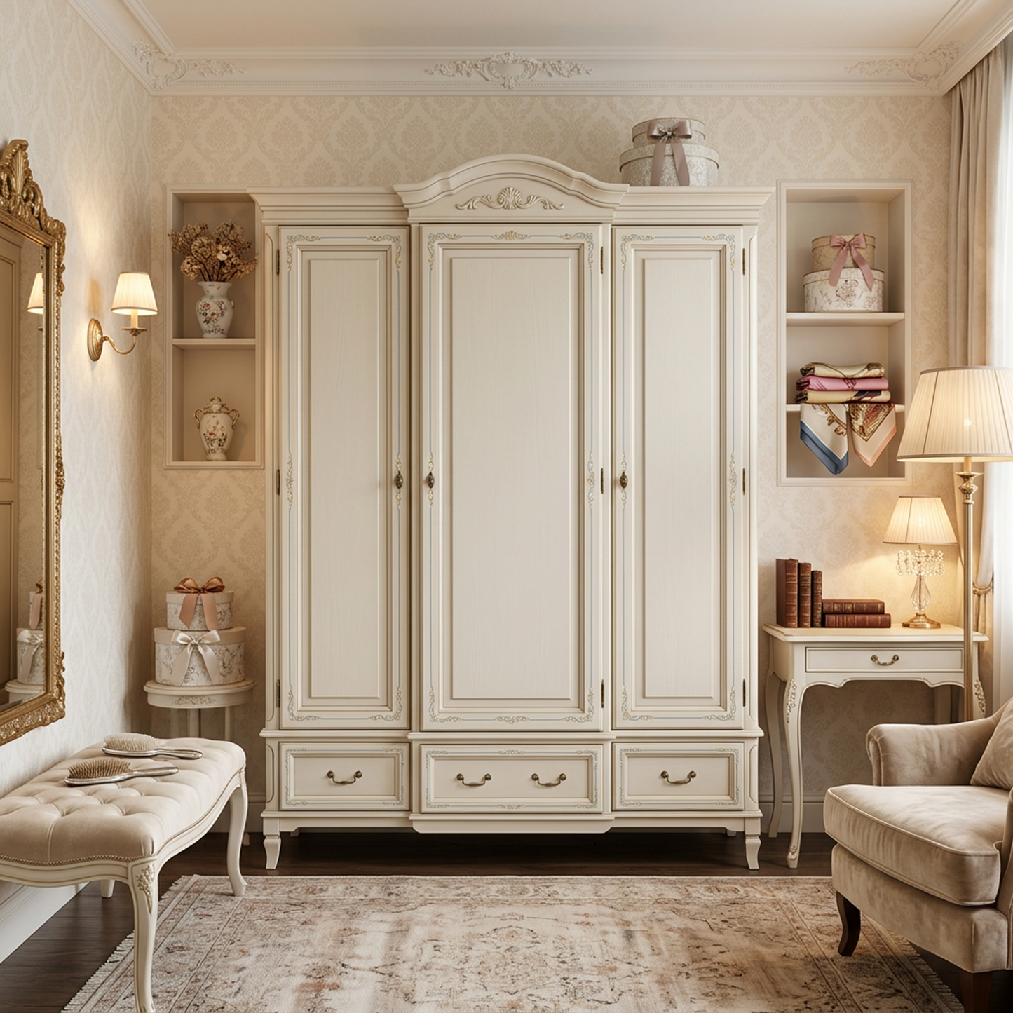 French Vintage Cream Wardrobe