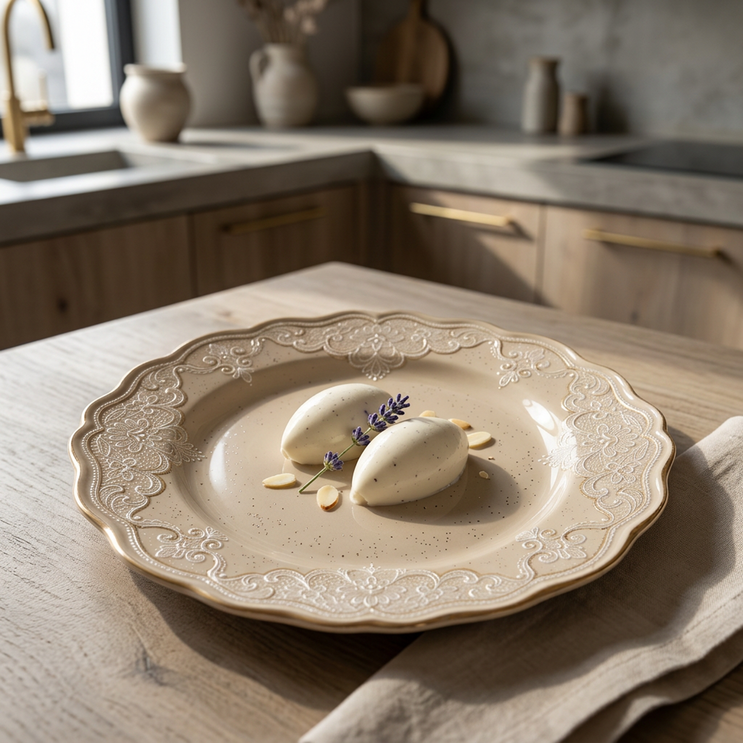 Vintage Lace Ceramic Dinner Plate
