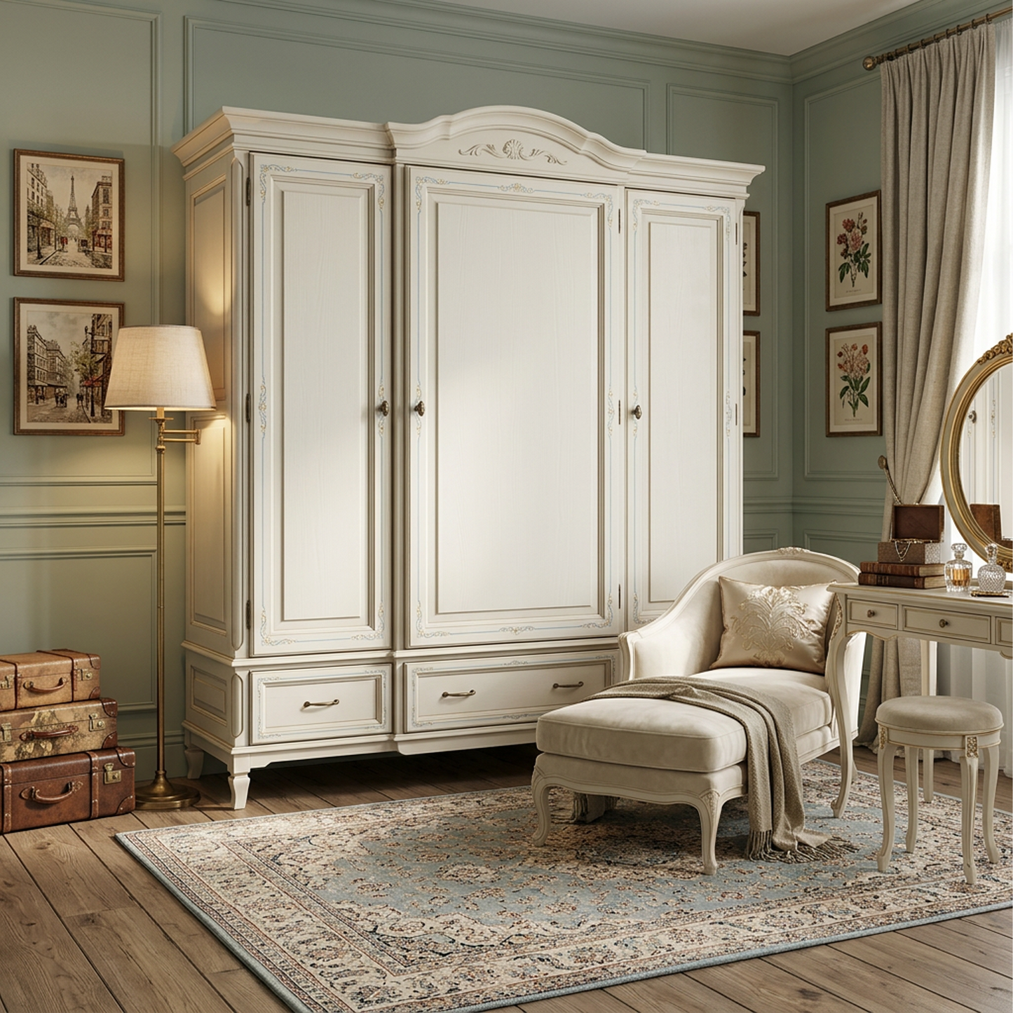 French Vintage Cream Wardrobe